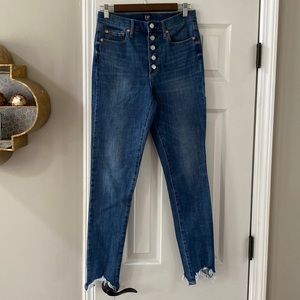 Gap button fly skinny denim